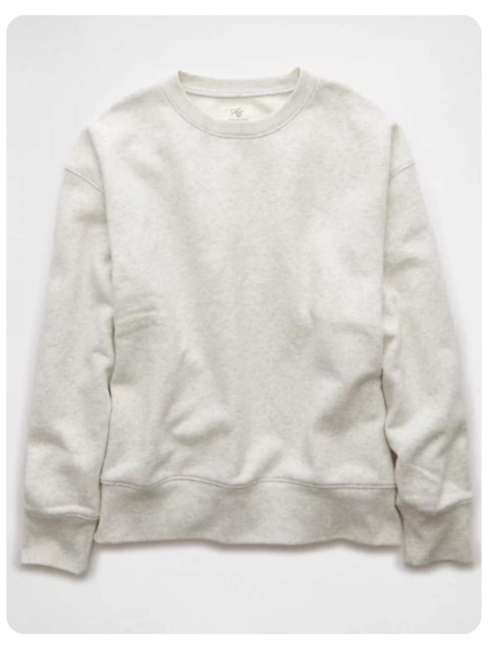 American Eagle AE Everyday Luxe Crew Neck Sweatshirt Size M Heather Grey